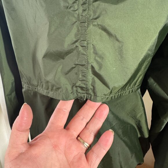 Vintage 80s K-Way windbreaker, forest green, fanny pack convertible, size 6/8 - Picture 5 of 16